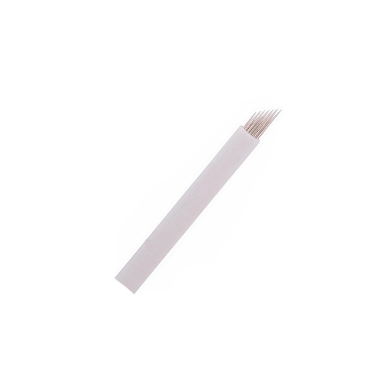 10 AGUJAS MICROBLADING 7 PINS BISELADAS