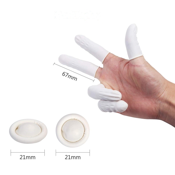 50 PROTECTORES DERMOGRAFO-DEDINES LATEX EN COLOR NEGRO