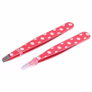 2 PIEZAS DE PINZAS PARA DEPILAR CEJAS DE ACERO INOXIDABLE