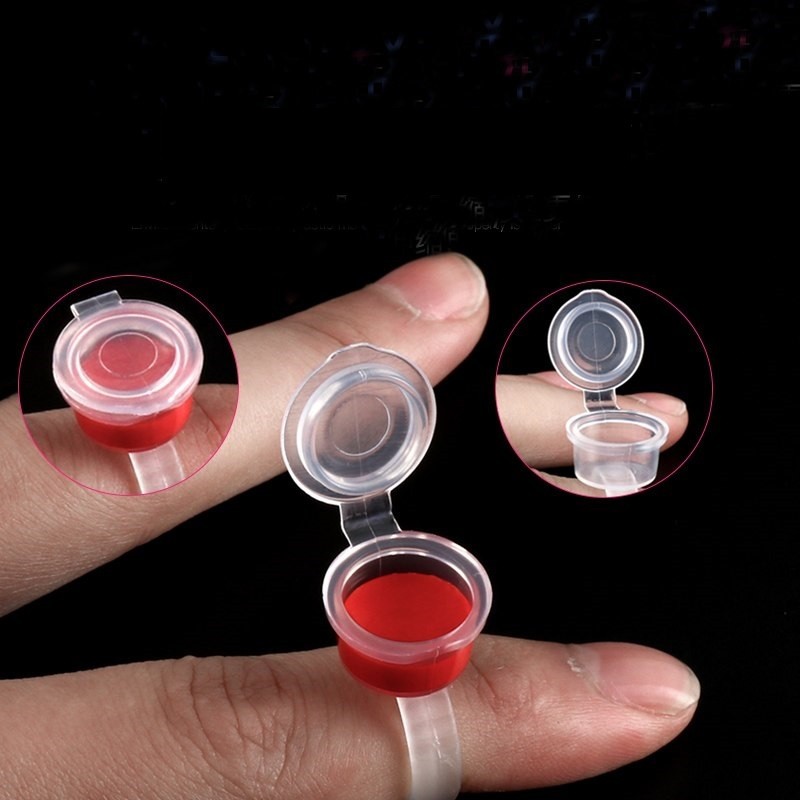 25 ANILLOS PORTA-PIGMENTOS CON TAPA DE SILICONA