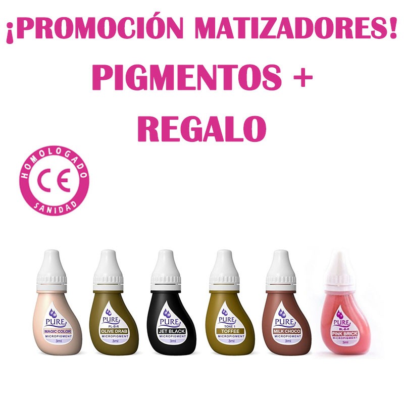 PACK PIGMENTOS HOMOLOGADOS MICROPIGMENTACIÓN MATIZADORES