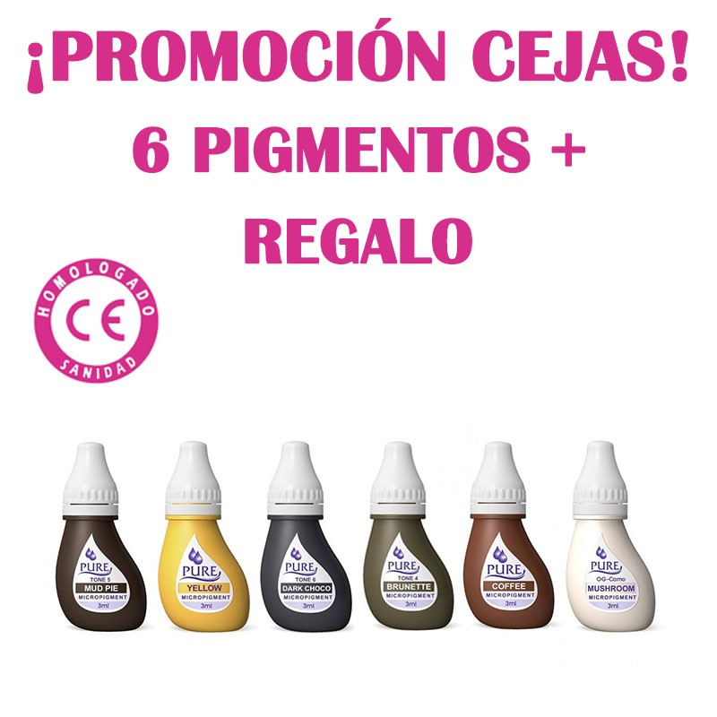 PACK PIGMENTOS HOMOLOGADOS MICROPIGMENTACIÓN CEJAS