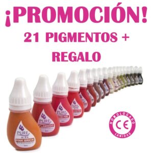 PACK 21 PIGMENTOS HOMOLOGADOS MICROPIGMENTACIÓN (GAMA COMPLETA)