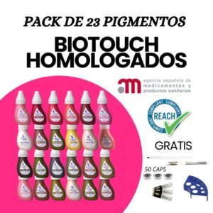 PACK DE 23 PIGMENTOS BIOTOUCH HOMOLOGADOS MICROPIGMENTACIÓN (GAMA COMPLETA)