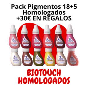 PACK DE 23 PIGMENTOS BIOTOUCH HOMOLOGADOS MICROPIGMENTACIÓN (GAMA COMPLETA)