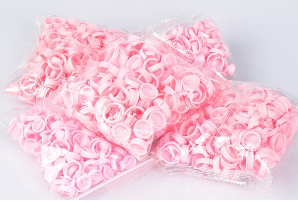 25 ANILLOS PORTAPIGMENTO COLOR ROSA