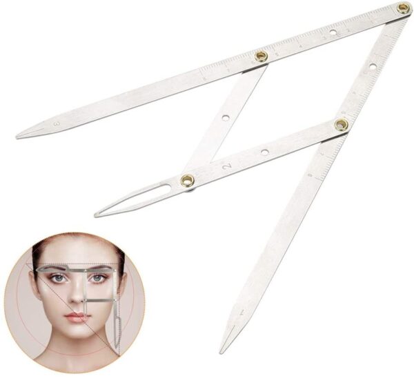 COMPÁS MEDIDOR DE CEJAS DE ACERO INOXIDABLE
