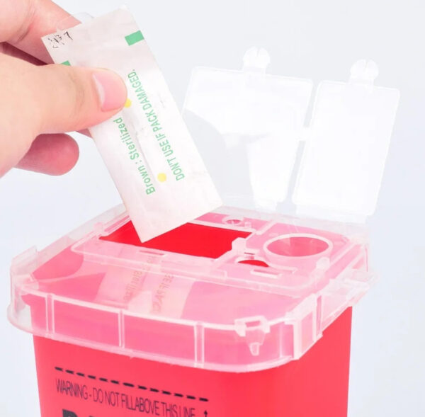 CONTENEDOR PARA DESECHO DE AGUJAS 1 LITRO