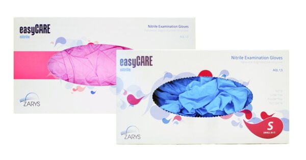 GUANTES NITRILO ROSA SIN POLVO TALLA MEDIANA