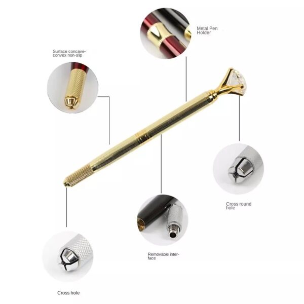 PLUMA MANUAL ACERO MICROBLADING DIAMOND