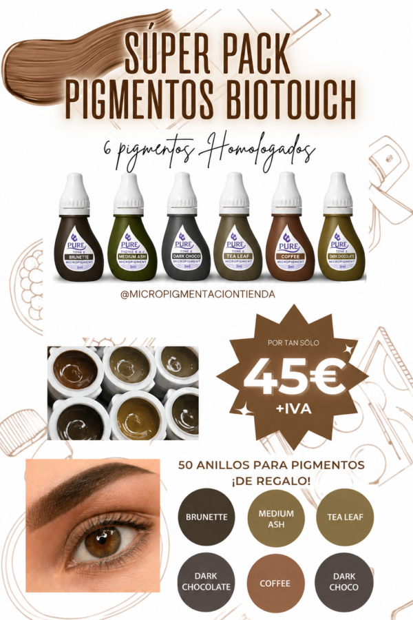 1000434082 PACK PIGMENTOS HOMOLOGADOS MICROPIGMENTACIÓN CEJAS