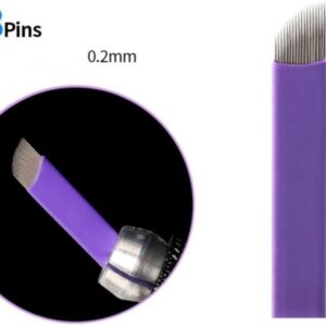 10 AGUJAS DE MICROBLADING 18 PINS FLEX DE 0.20MM BISELADAS