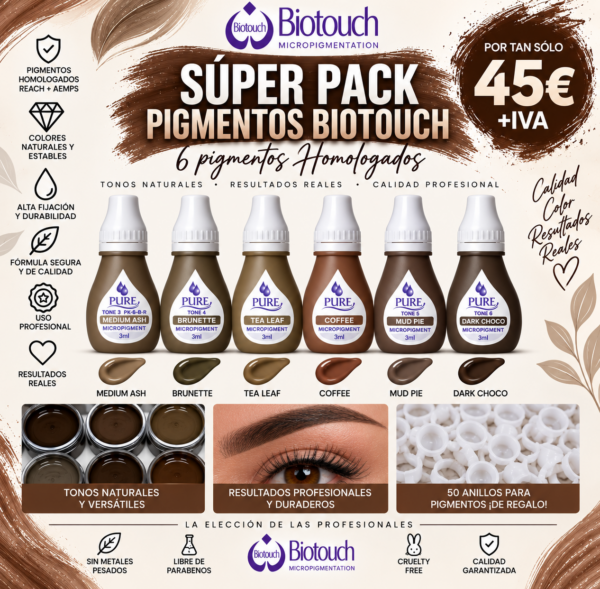 1000524942 PACK PIGMENTOS HOMOLOGADOS MICROPIGMENTACIÓN CEJAS